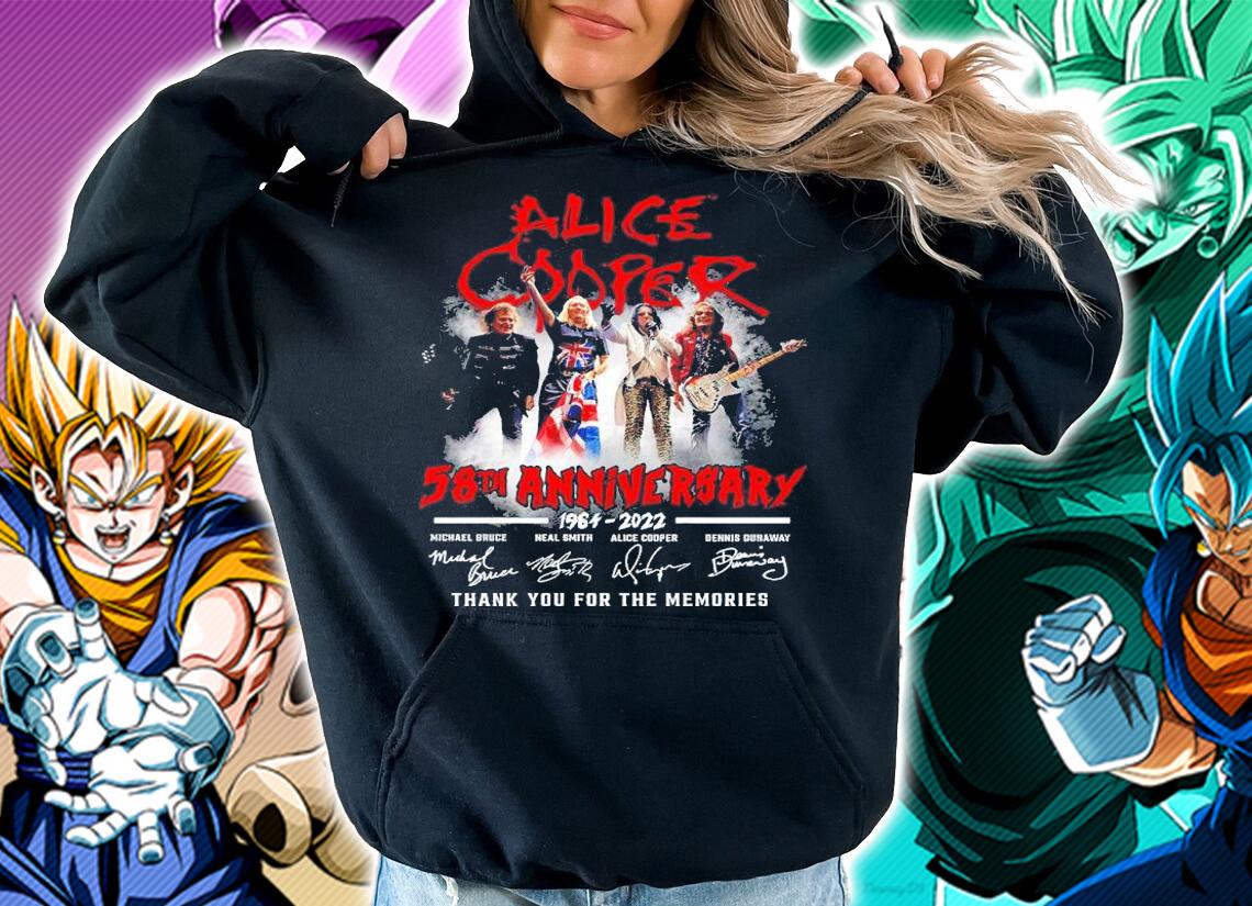 Alice Cooper 58th Anniversary 1964-2022 Signatures Thank You For The Memories Shirt t-shirt hoodie