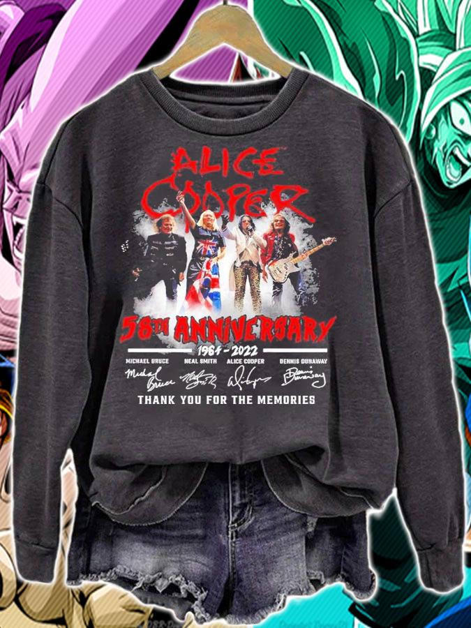 Alice Cooper 58th Anniversary 1964-2022 Signatures Thank You For The Memories Shirt t-shirt sweatshirt