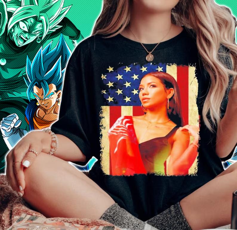 American Flag Jhene Aiko USA Flag Shirt t-shirt woman shirt