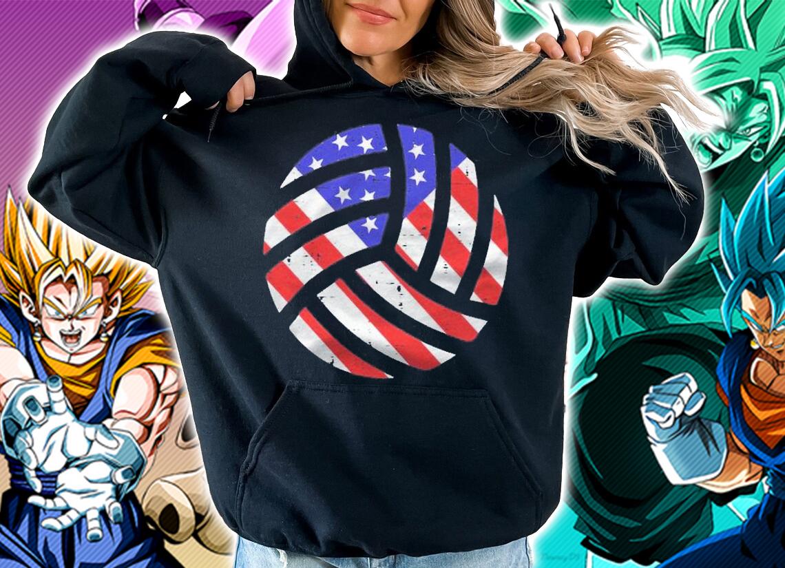 American Flag Volleyball Vintage Patriotic Men Women Kids Shirt t-shirt hoodie