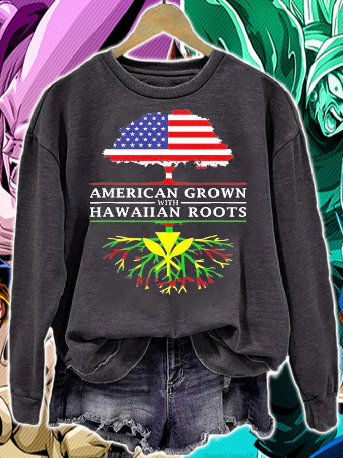 American Grown With Native Hawaiian Roots T-Shirt t-shirt sweatshirt
