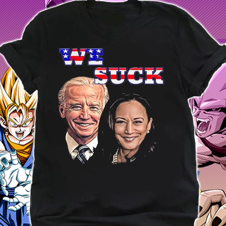 Anti Biden Harris WE SUCK Cartoon Funny T-Shirt t-shirt shirt