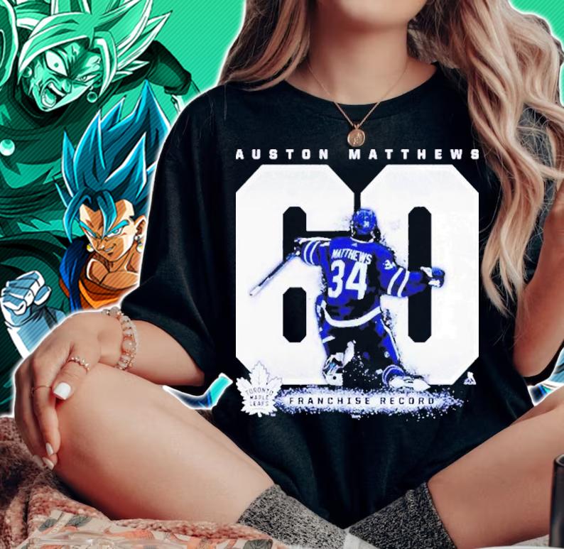 Auston Matthews Toronto Maple Leafs Fanatics Branded Big and Tall Goal Record Shirt t-shirt woman shirt