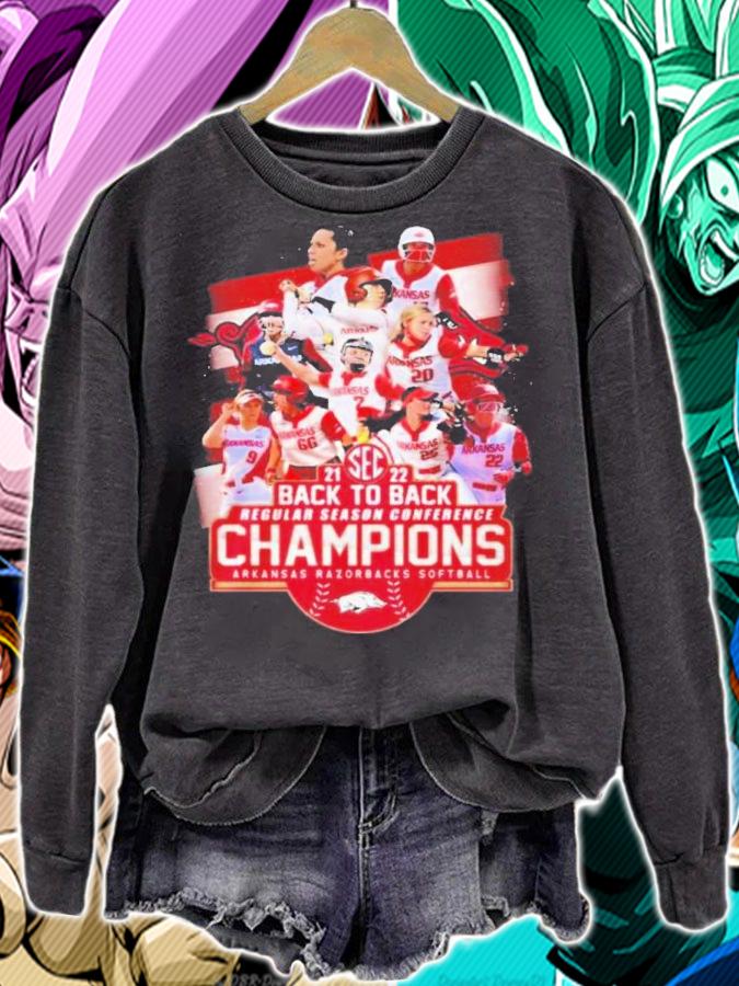 Back To Back Regular Season Conference Champions Arkansas Razorbacks Softball 2022 Shirt t-shirt sweatshirt