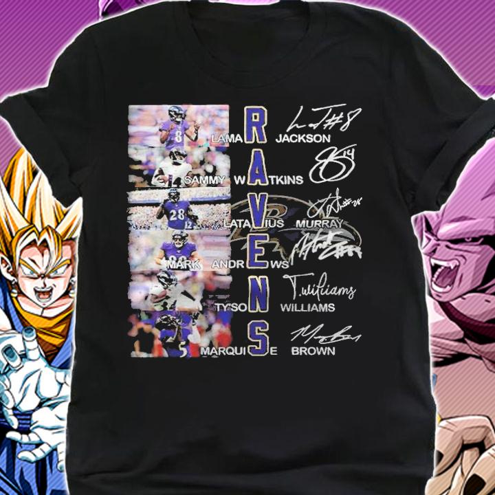 Baltimore Ravens Football Team Signatures Shirt t-shirt shirt