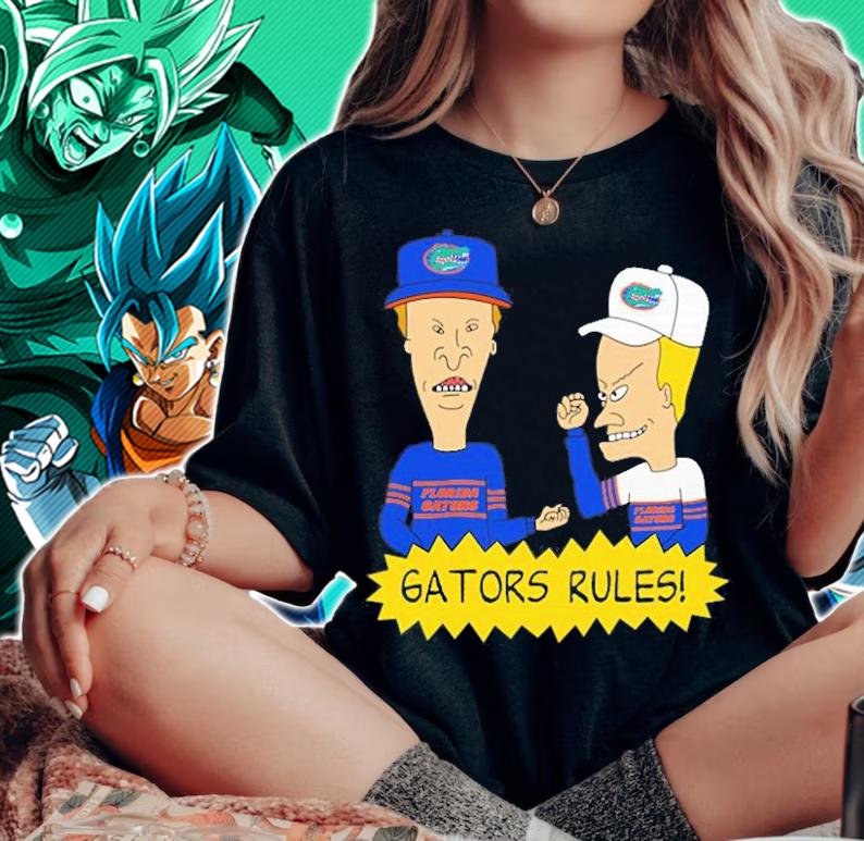 Beavis and Butt-Head Florida Gators Rules NCAA T-Shirt t-shirt woman shirt