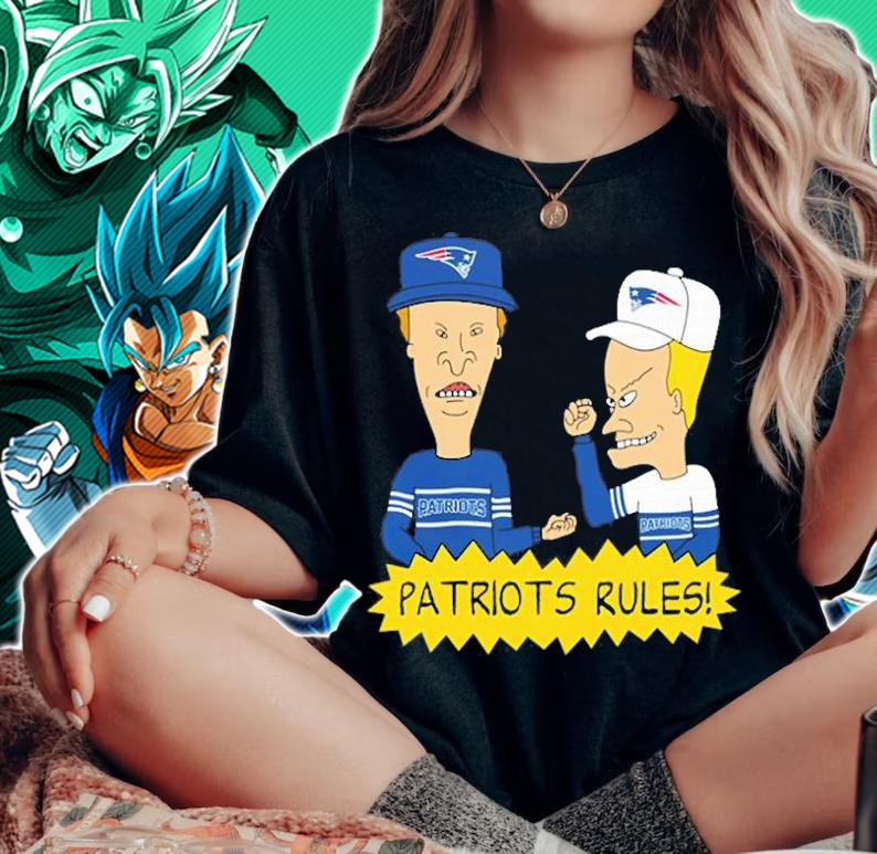 Beavis and Butt-Head New England Patriots Rules NFL T-Shirt t-shirt woman shirt