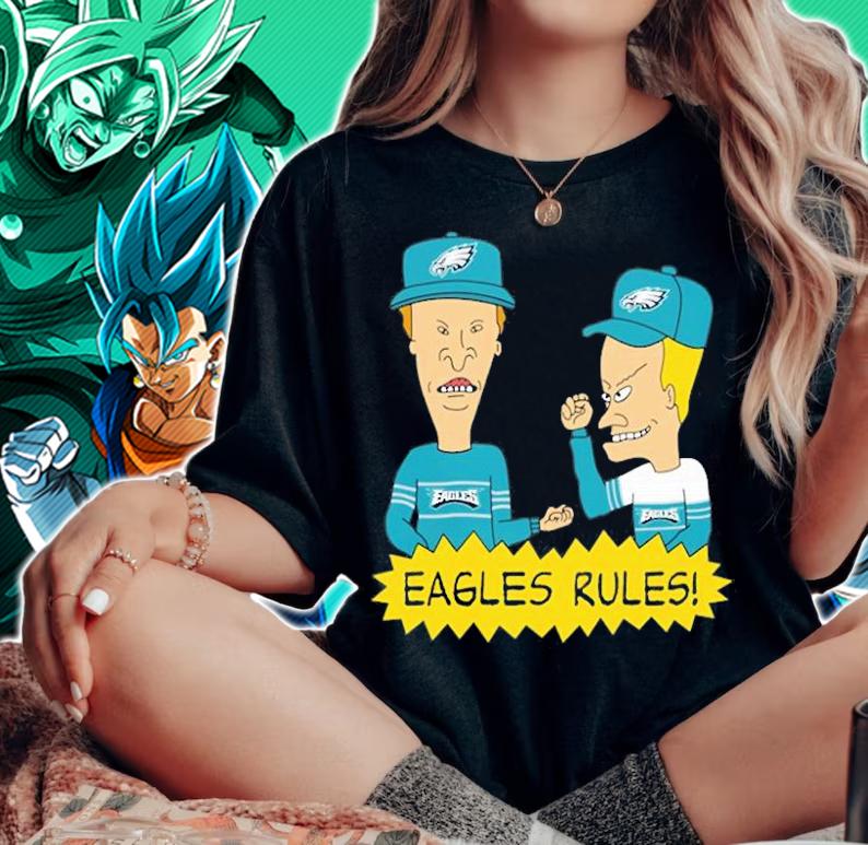 Beavis and Butt-Head Philadelphia Eagles Rules NFL T-Shirt t-shirt woman shirt