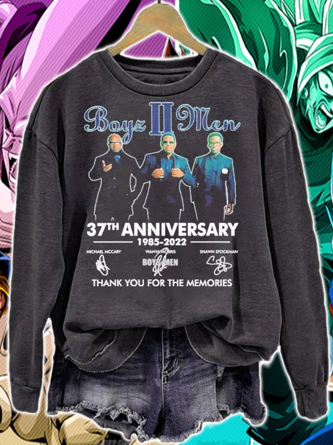 Best Boyz II Men 37th Anniversary 1985-2022 Signatures Thank You For The Memories Shirt t-shirt sweatshirt