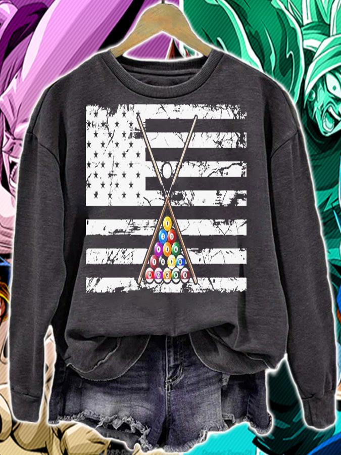 Billiards Pool American Flag t-shirt sweatshirt