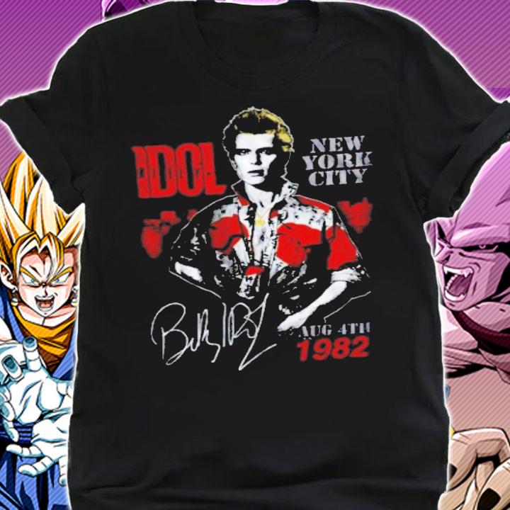 Billy Idol August 82 NYC Signatures Shirt t-shirt shirt