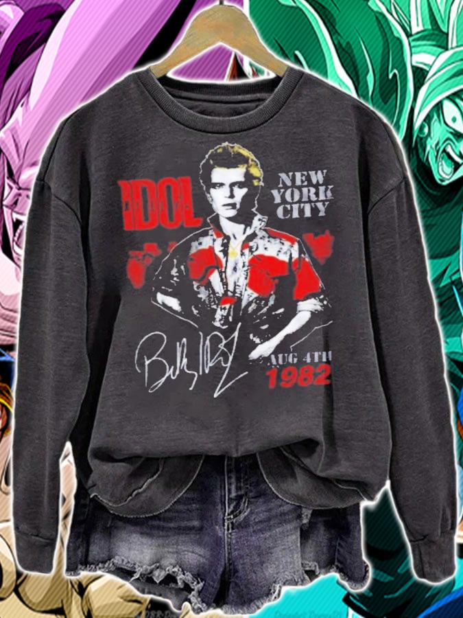 Billy Idol August 82 NYC Signatures Shirt t-shirt sweatshirt