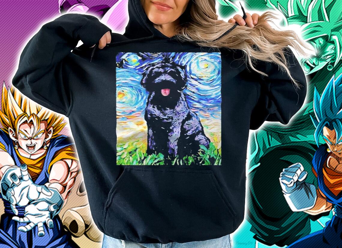 Black Goldendoodle Starry Night Van Gogh t-shirt hoodie
