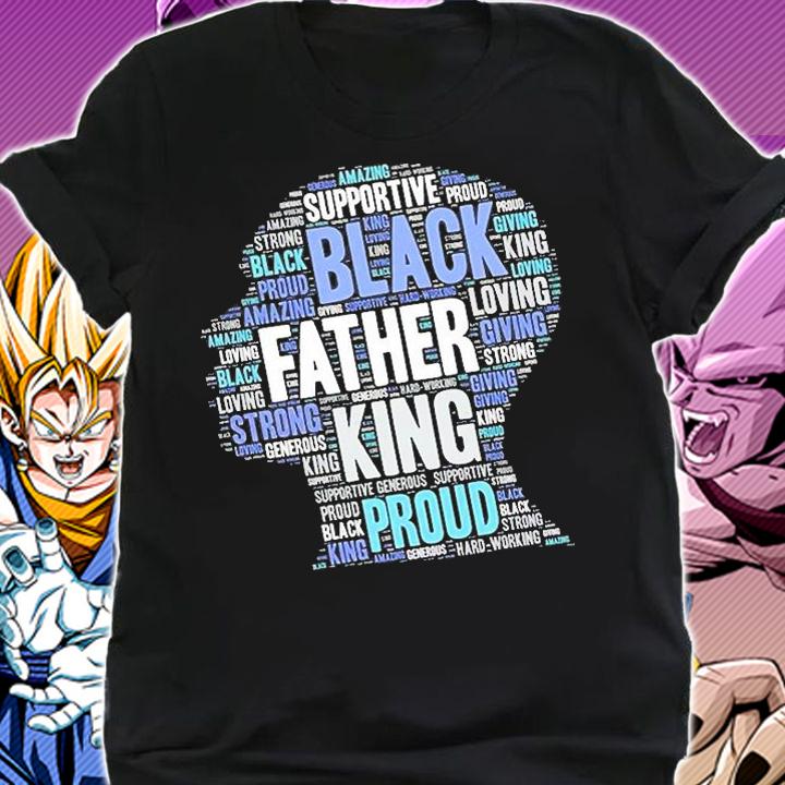 Black Man Fathers Day Words in Afro t-shirt shirt