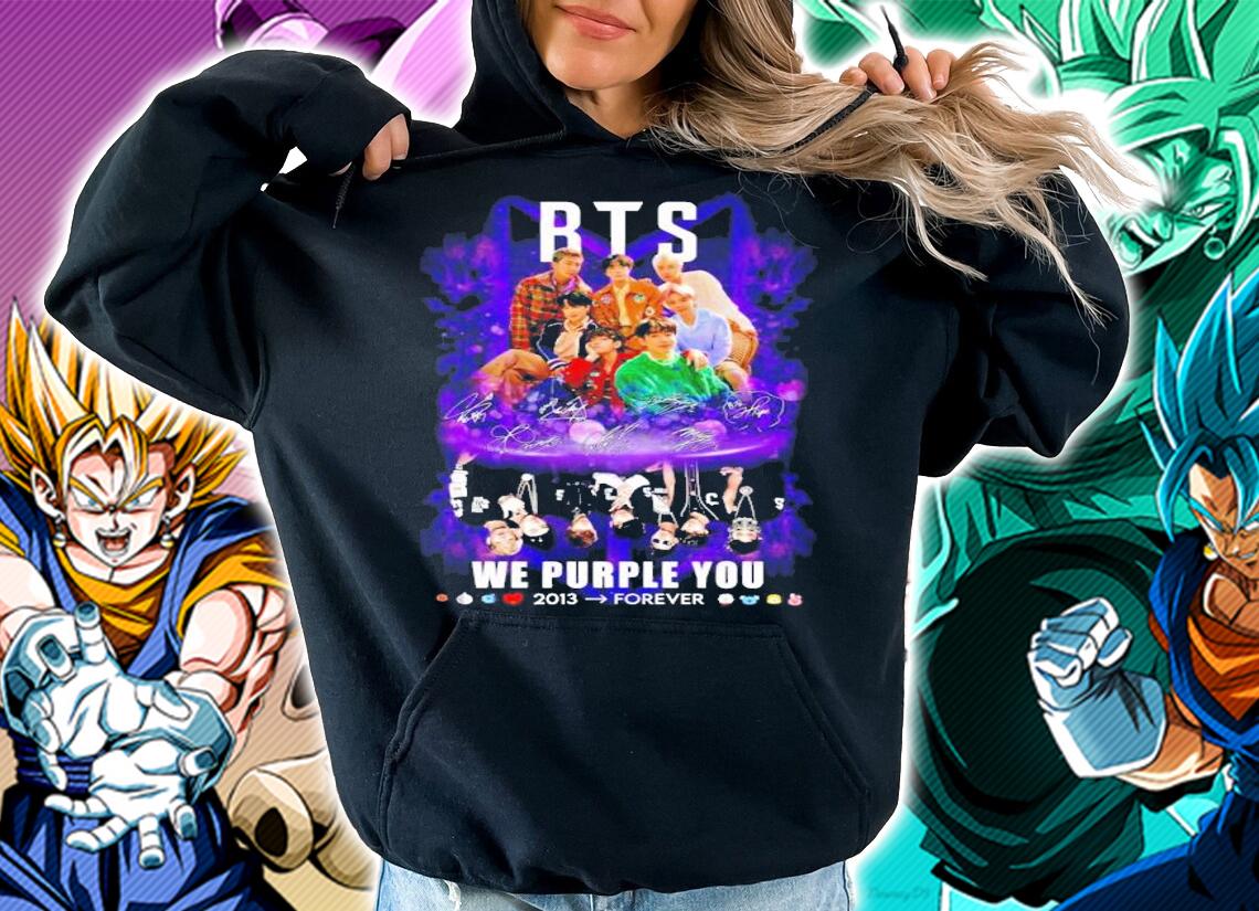 BTS we purple you 2013 forever signatures shirt t-shirt hoodie