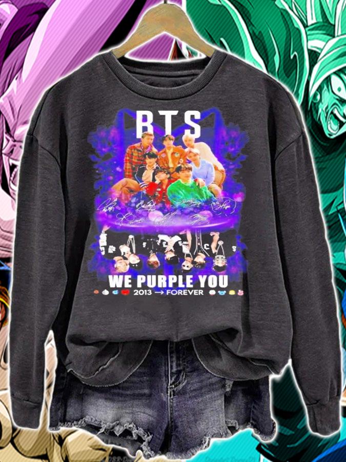 BTS we purple you 2013 forever signatures shirt t-shirt sweatshirt