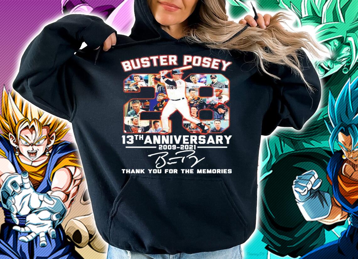 Buster Posey 13th Anniversary 2009-2021 Signatures Thanks For The Memories Shirt t-shirt hoodie