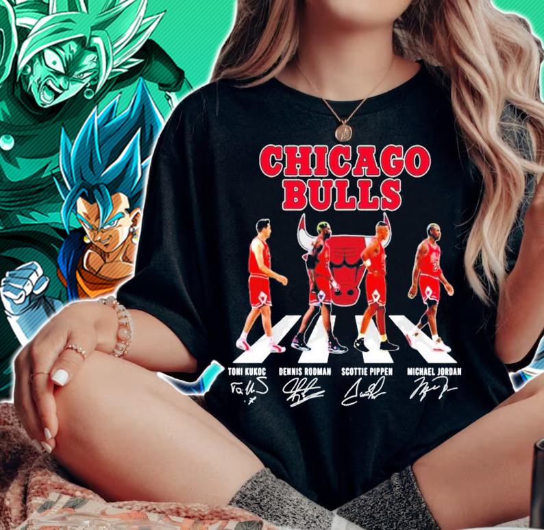 Chicago Bulls Signatures Abbey Road Shirt t-shirt woman shirt