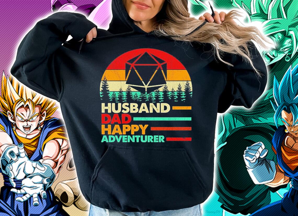 Husband Dad Happy Adventurer Vintage T-Shirt t-shirt hoodie