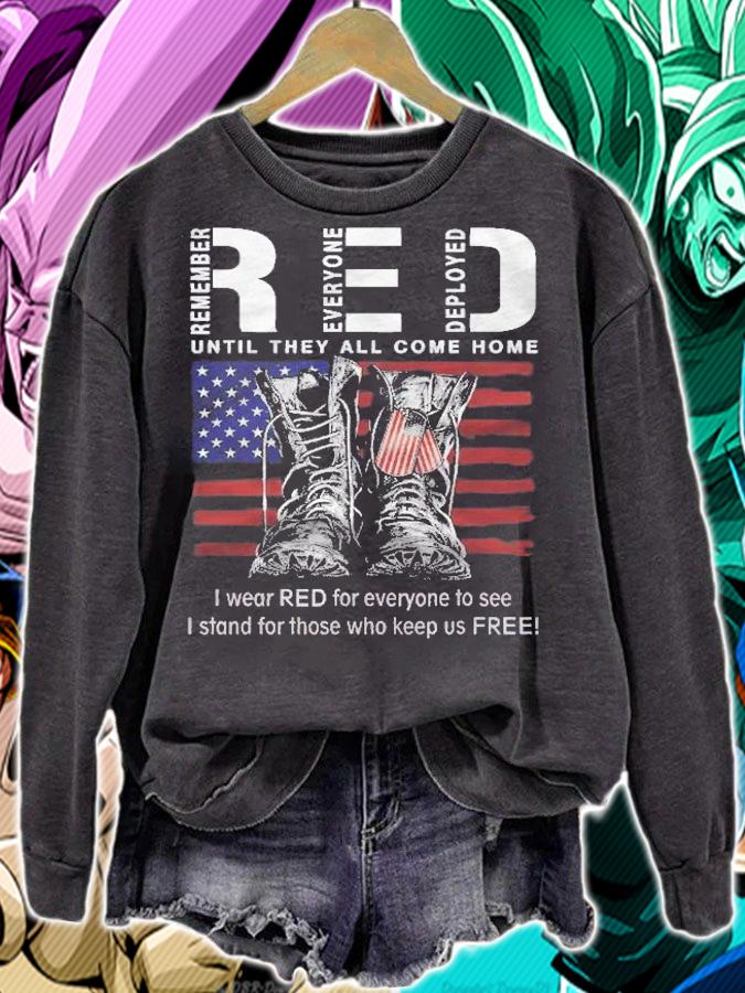Until They Come Home My Soldier Red Friday Military Vintage Shirt t-shirt sweatshirt
