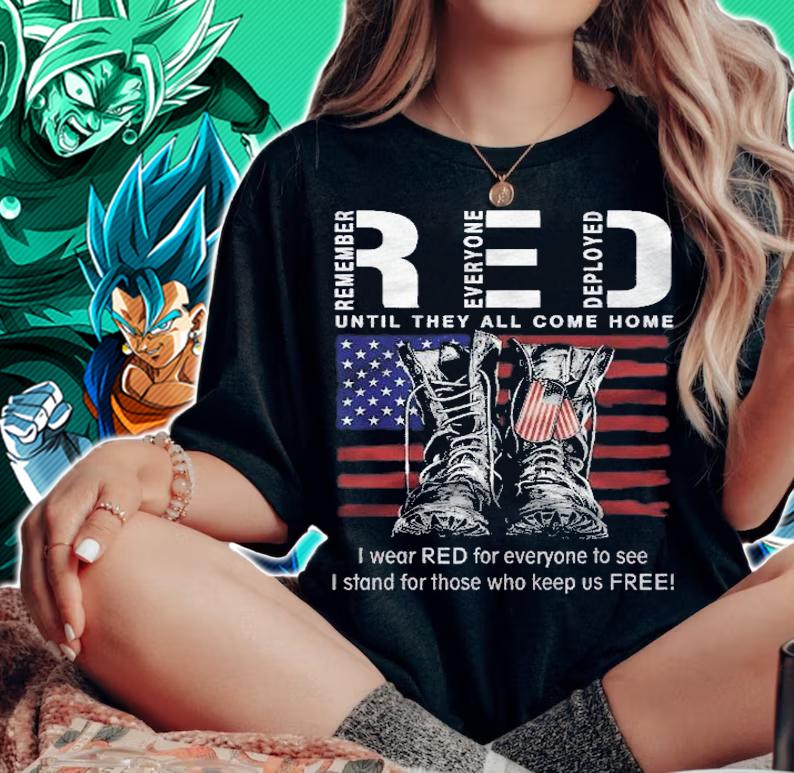 Until They Come Home My Soldier Red Friday Military Vintage Shirt t-shirt woman shirt