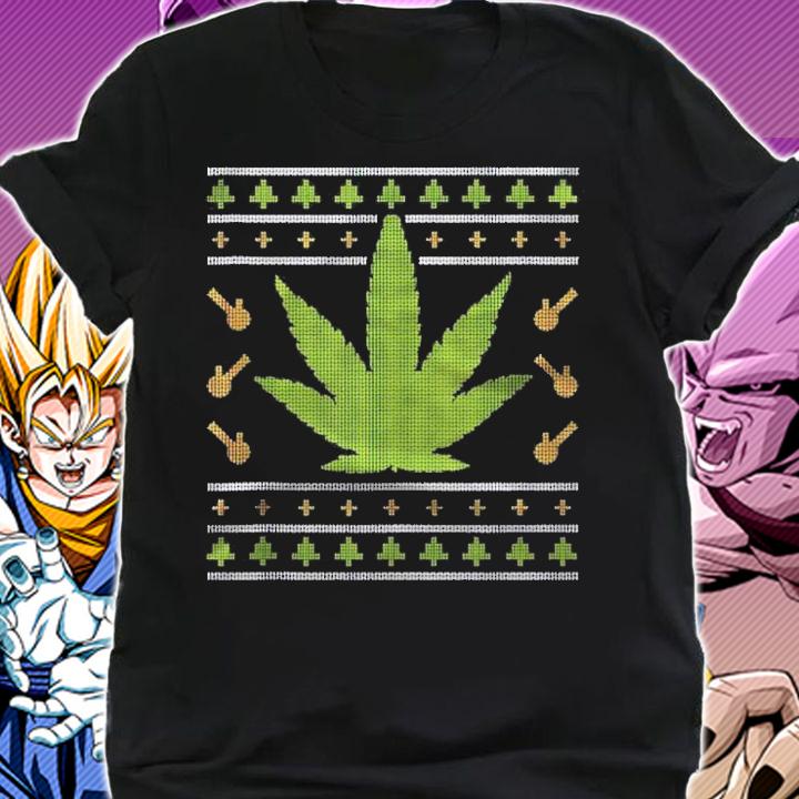 Weed Bong Christmas Pajama Merry Cannabis Marijuana Weed Shirt t-shirt shirt