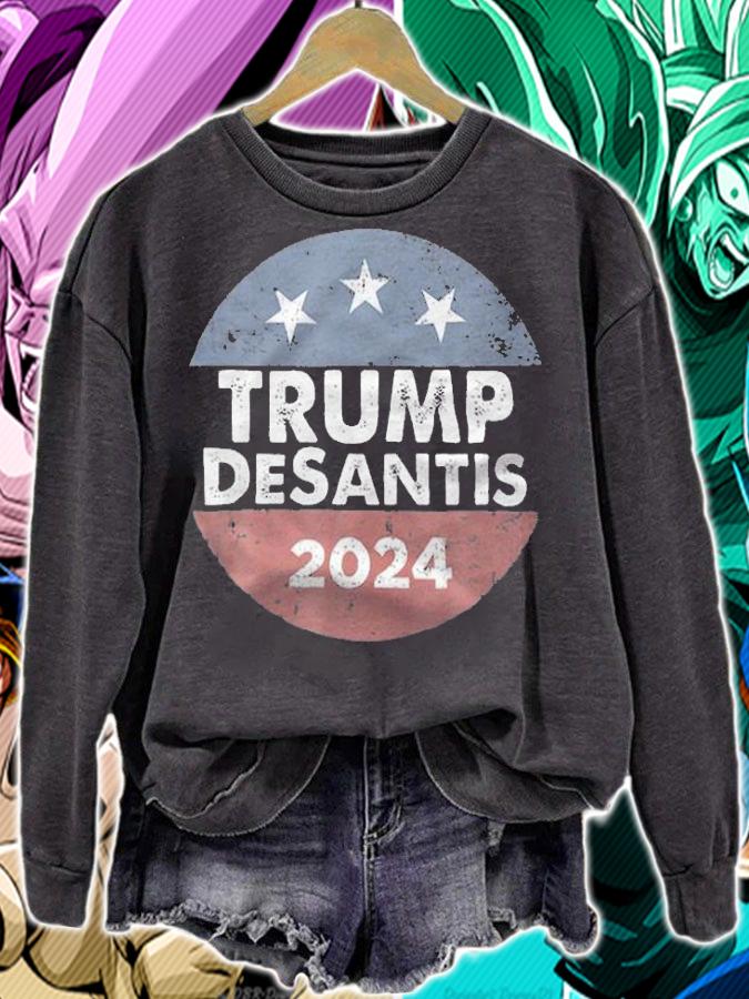 Desantis Trump 2024 President Vote Button American T-Shirt t-shirt sweatshirt
