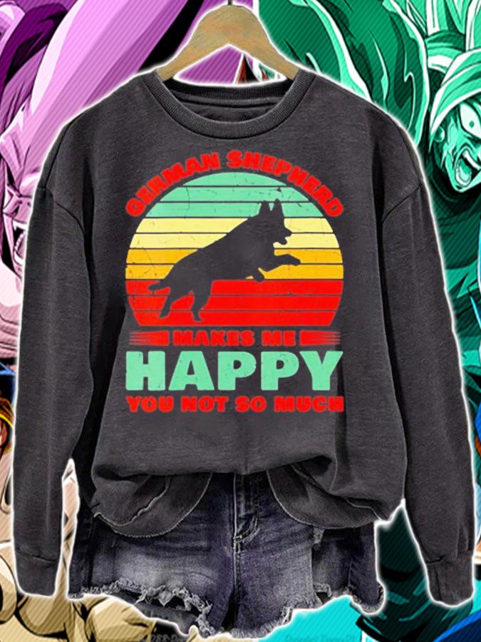 German Shepherd Makes Me Happy You Not So Much Dog Breeder T-Shirt t-shirt sweatshirt