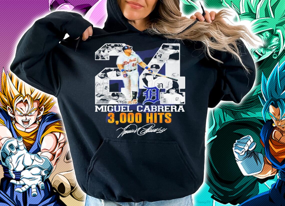 Miguel Cabrera 24 Detroit Tigers 3.000 Hits Signatures Shirt t-shirt hoodie