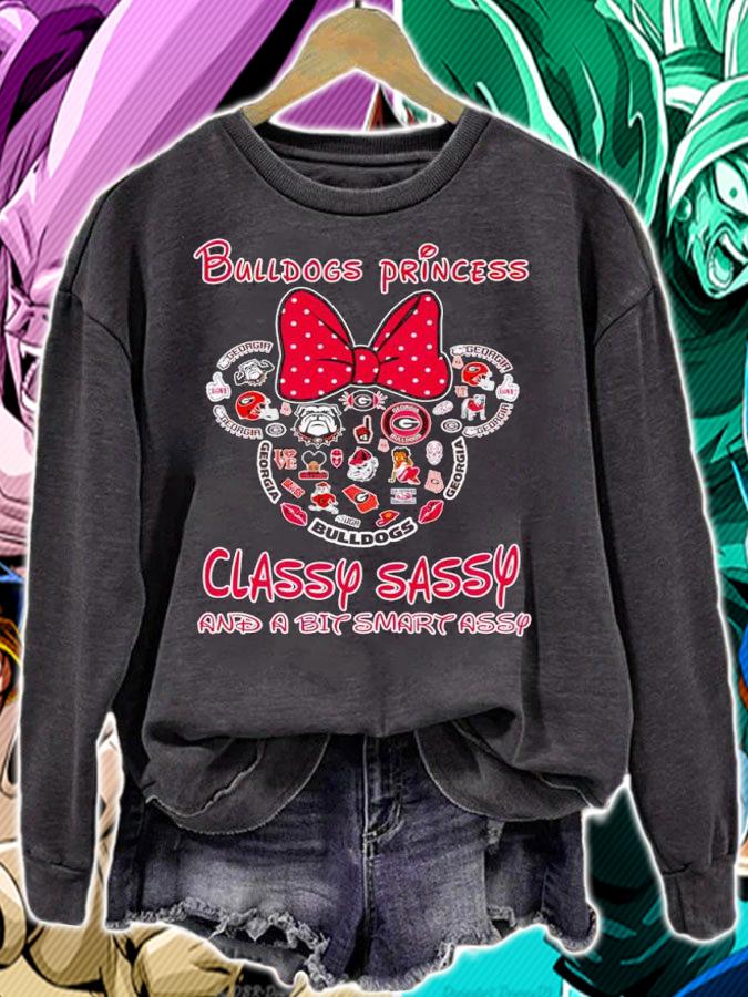 Minnie Mouse Georgia Bulldogs Princess Classy Sassy And A Bit Smart Assy t-shirt sweatshirt
