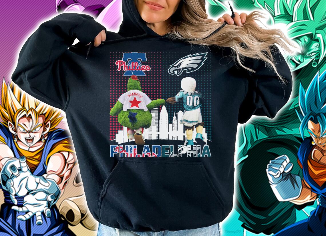 Philadelphia Sports Teams Phillie Phanatic And Swoop Phillies Eagles t-shirt hoodie