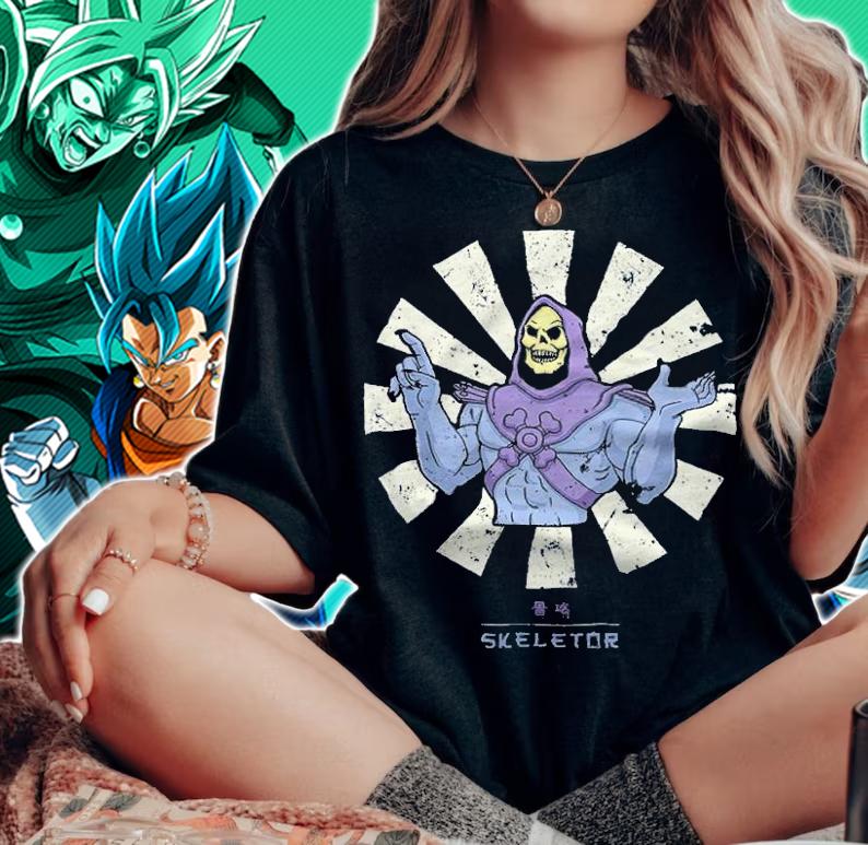 Skeletor Retro Japanese Shirt t-shirt woman shirt