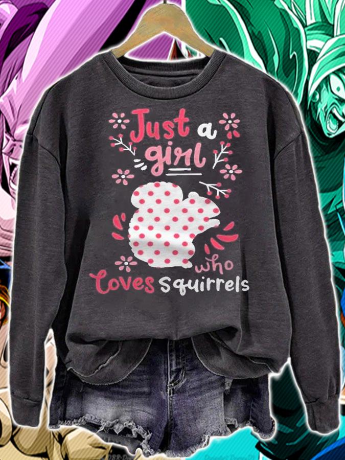 Squirrel Just A Girl Squirrels Gift Shirt t-shirt sweatshirt