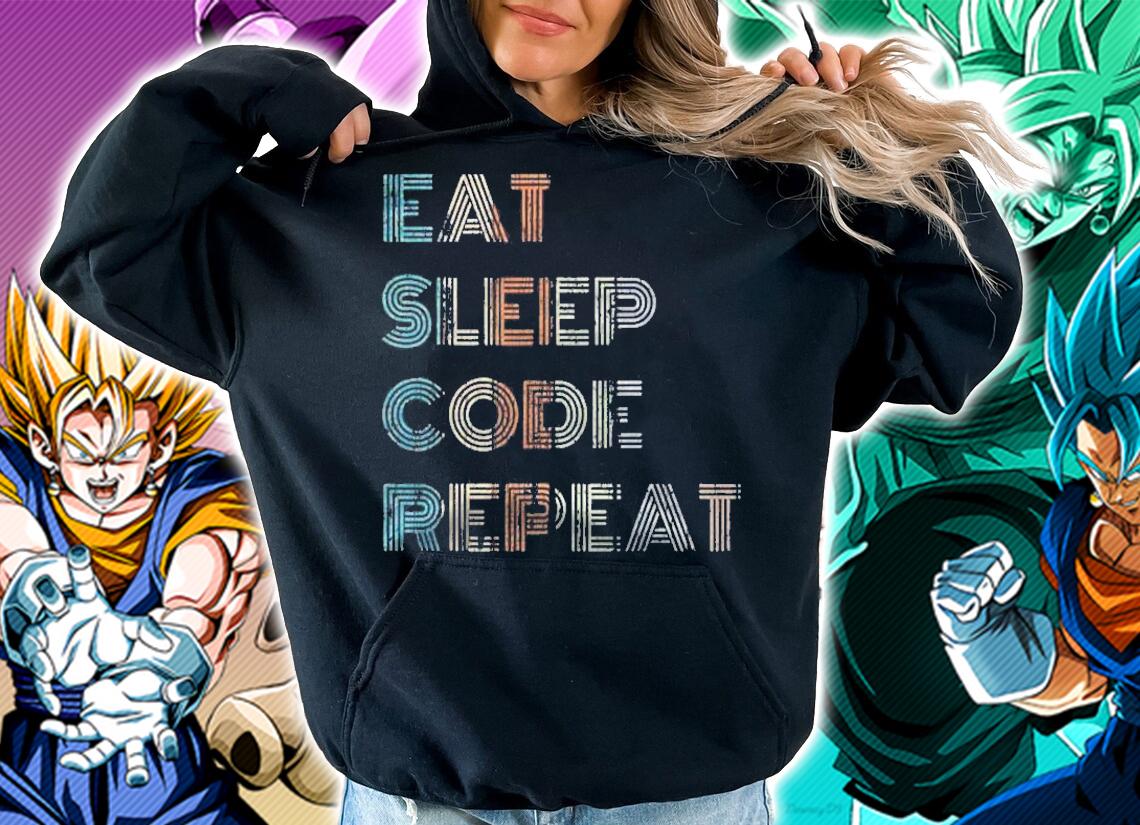 Vintage Eat Sleep Code Repeat Computer Programmer shirt t-shirt hoodie