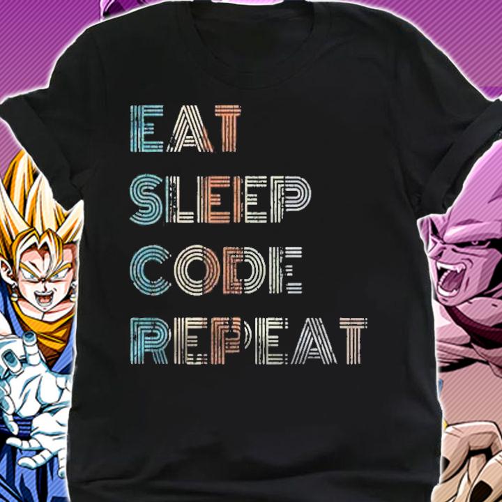 Vintage Eat Sleep Code Repeat Computer Programmer shirt t-shirt shirt