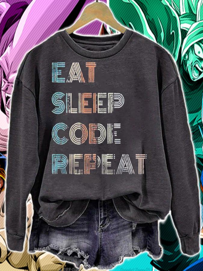 Vintage Eat Sleep Code Repeat Computer Programmer shirt t-shirt sweatshirt
