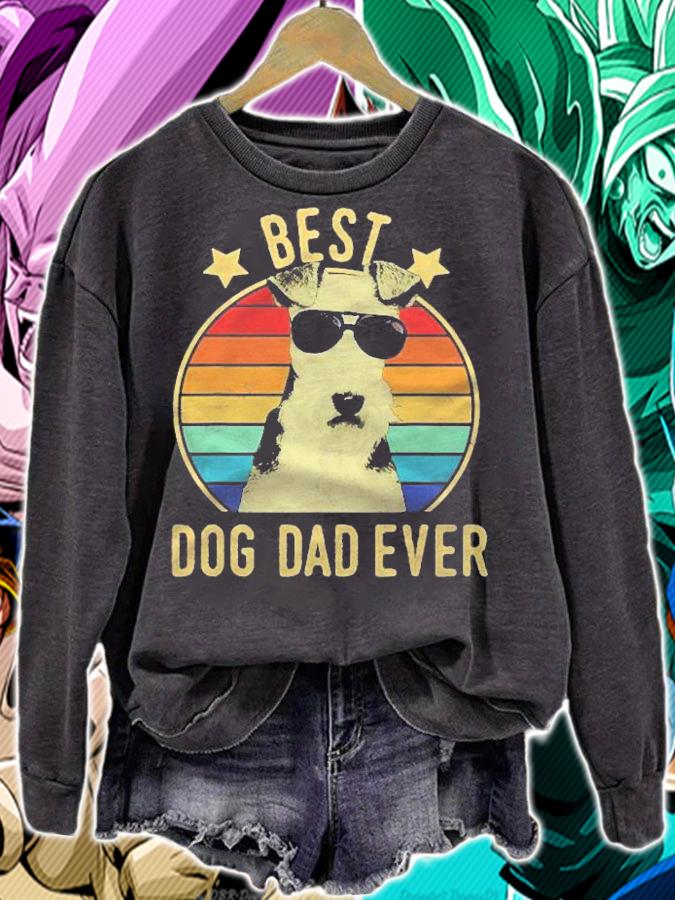 Mens Best Dog Dad Ever Wire Fox Terrier Fathers Day Gift Shirt t-shirt sweatshirt