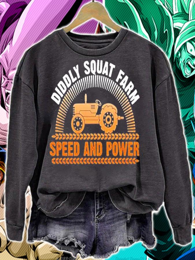 Perfect Tractor Design Diddly Squat Farm Speed And Power T-Shirt t-shirt sweatshirt