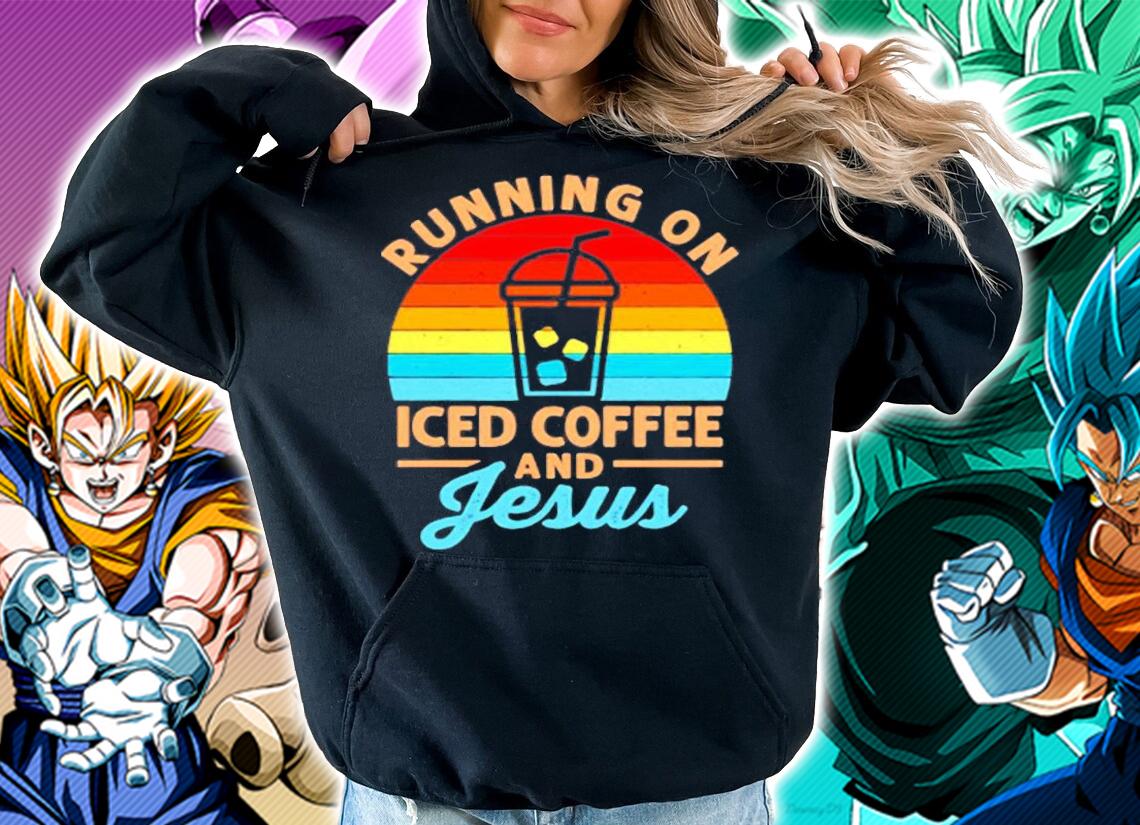 Running On Iced Coffee And Jesus Christian Cold Brew Lover T-Shirt t-shirt hoodie