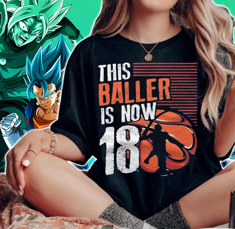This Baller Is Now 18 Basketball 18Th Birthday Sports Gift Shirt t-shirt woman shirt