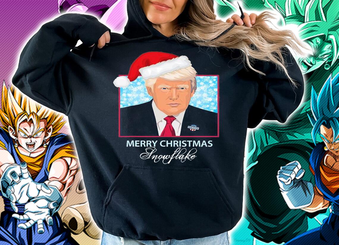 Trump Funny Merry Christmas Snowflake T-Shirt t-shirt hoodie