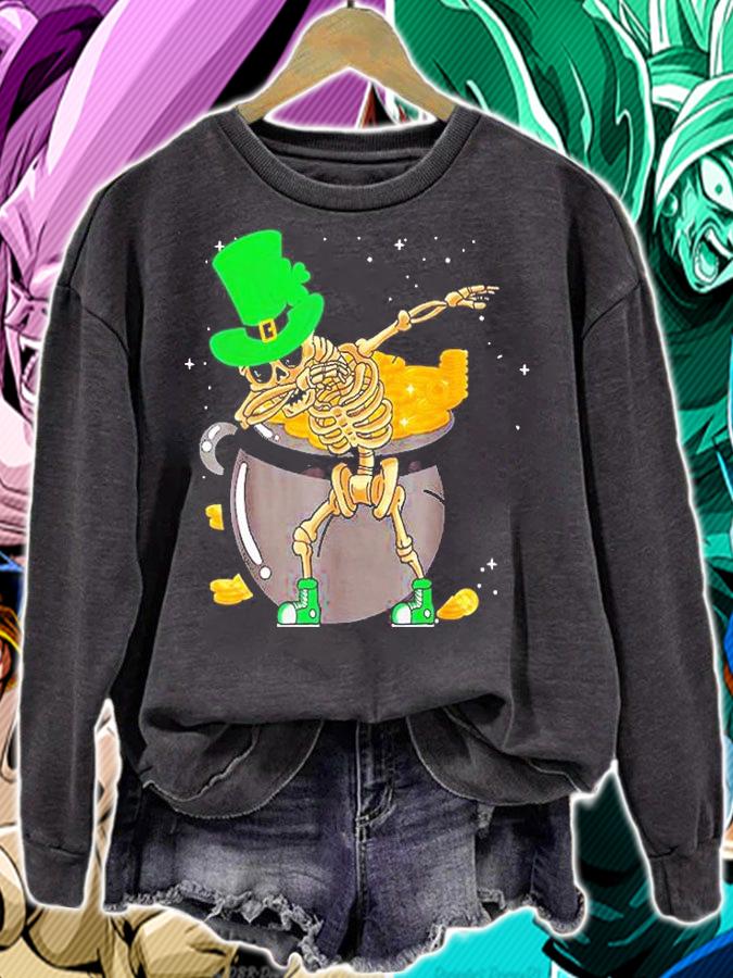 Dabbing Skull Cauldrons St Patrick's Day T-Shirt t-shirt sweatshirt