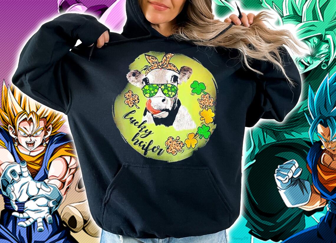 Lucky Heifer Cow Clover Sunglasses For St Patrick's Day T-Shirt t-shirt hoodie
