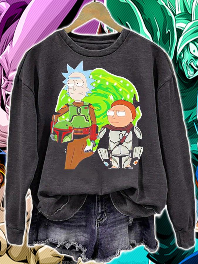 Rick And Morty Mashup Boba Fett And Darth Vader T-Shirt t-shirt sweatshirt