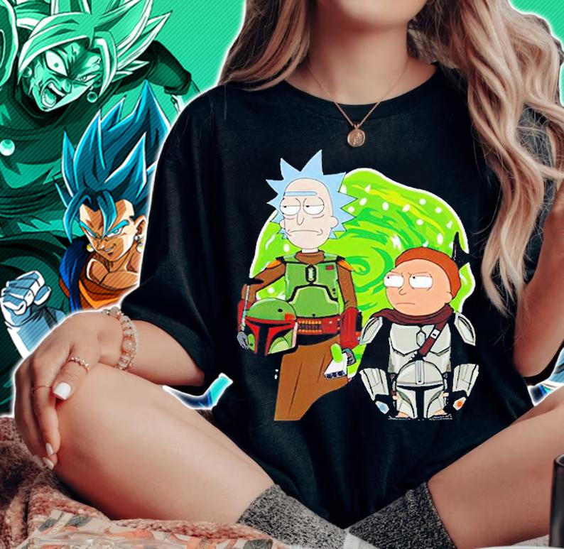 Rick And Morty Mashup Boba Fett And Darth Vader T-Shirt t-shirt woman shirt