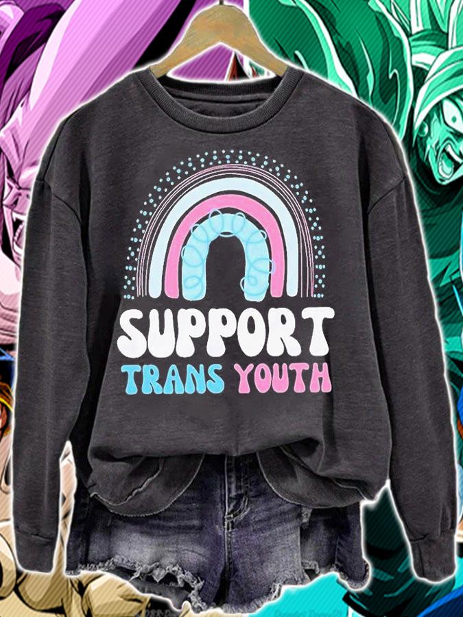 Support Trans Youth Rainbow Rights Ally T-Shirt t-shirt sweatshirt