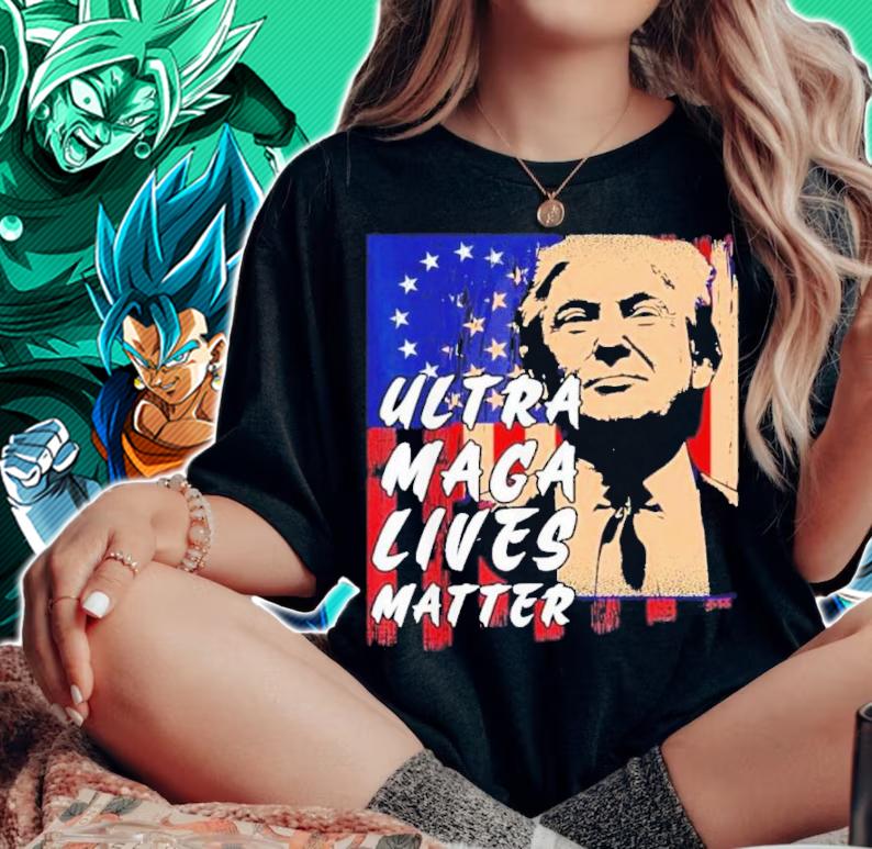 Donald Trump Ultra Maga Lives Matter American Flag Shirt t-shirt woman shirt