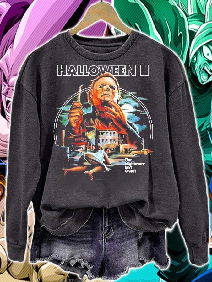 Halloween II The Nightmore Isnt Over Michael Myers Gift Shirt t-shirt sweatshirt