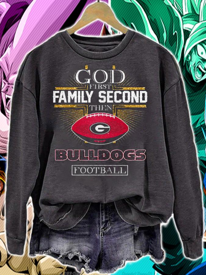 Georgia Bulldogs God First Family Second Then Bulldogs Football t-shirt sweatshirt