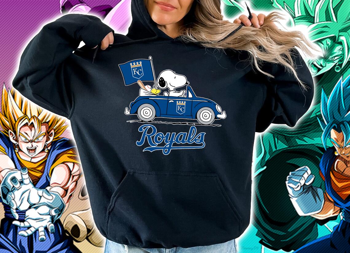 Kansas City Royals Snoopy Woodstock Driving Car t-shirt hoodie